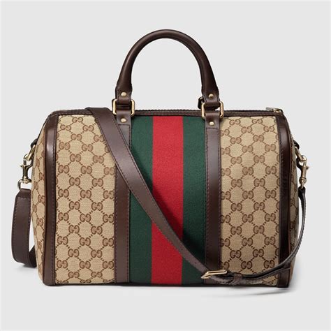 gucci borsa in tessuto con manici bauletto|Gucci Borsa a bauletto con nastro web e motivo gg in pelle e .